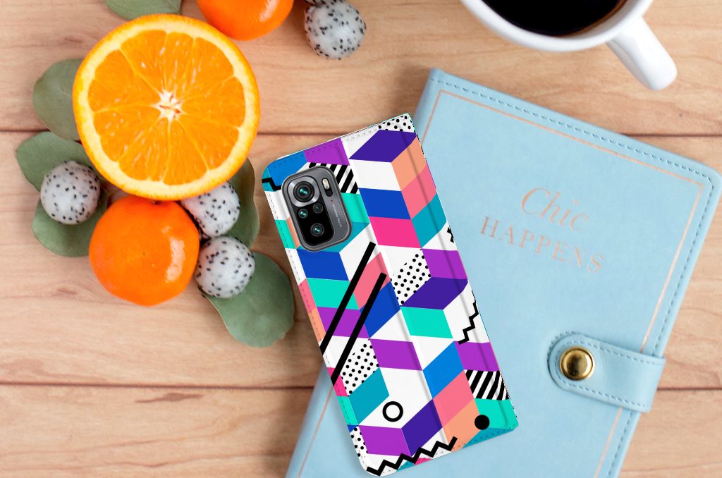 Xiaomi Redmi Note 10 4G | 10S | Poco M5s Stand Case Blokken Kleurrijk - B2C Telecom