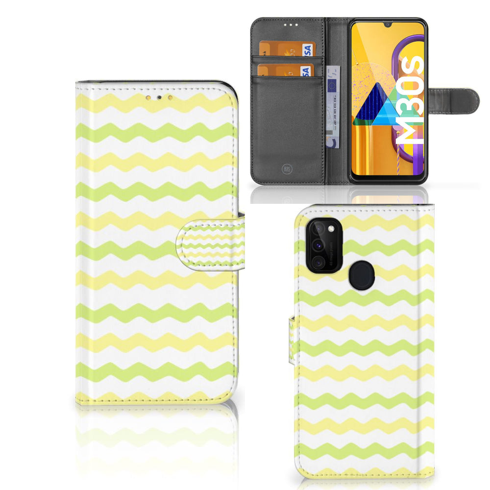 Samsung Galaxy M21 | M30s Telefoon Hoesje Waves Yellow