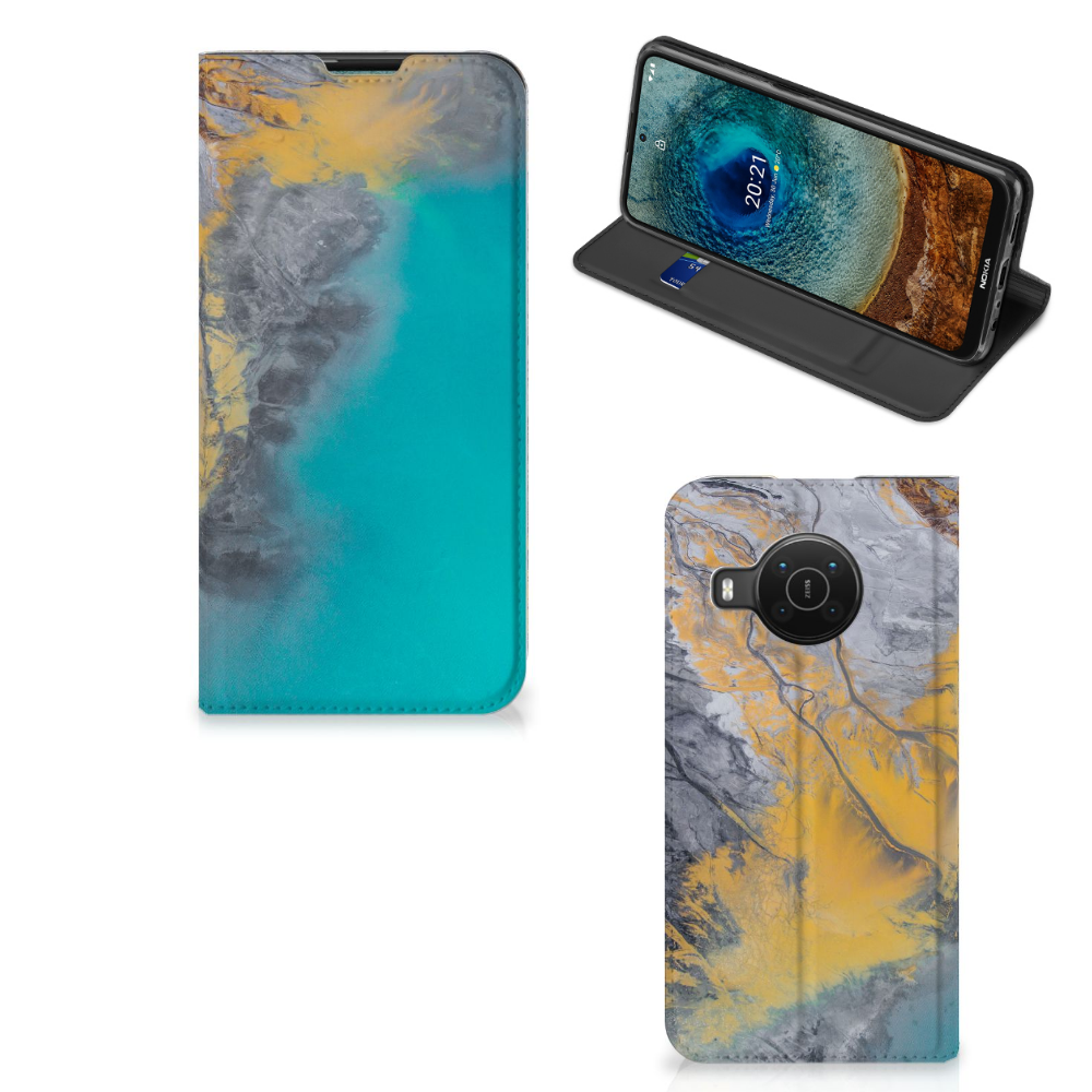 Nokia X20 | X10 Standcase Marble Blue Gold - B2C Telecom