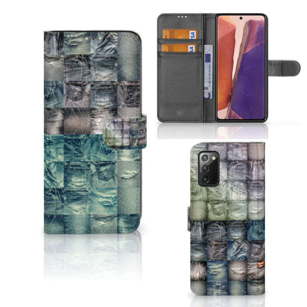 Wallet Case met Pasjes Samsung Galaxy Note 20 Spijkerbroeken