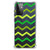 Samsung Galaxy A72 4G/5G Doorzichtige Silicone Hoesje Zigzag Groen B2C Telecom