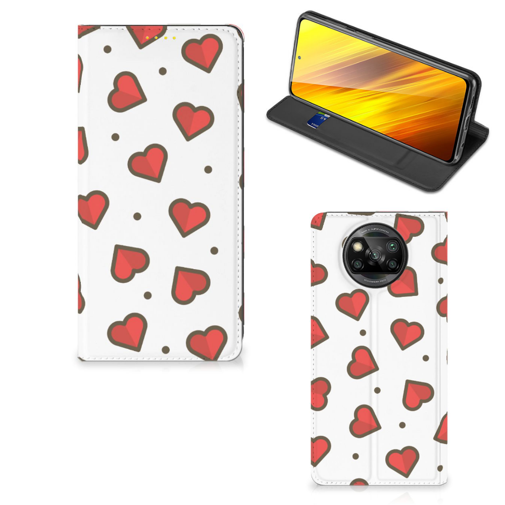 Xiaomi Poco X3 Pro | Poco X3 Hoesje met Magneet Hearts - B2C Telecom