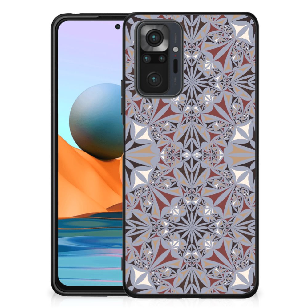 Xiaomi Redmi Note 10 Pro Marmeren Print Telefoonhoesje Flower Tiles
