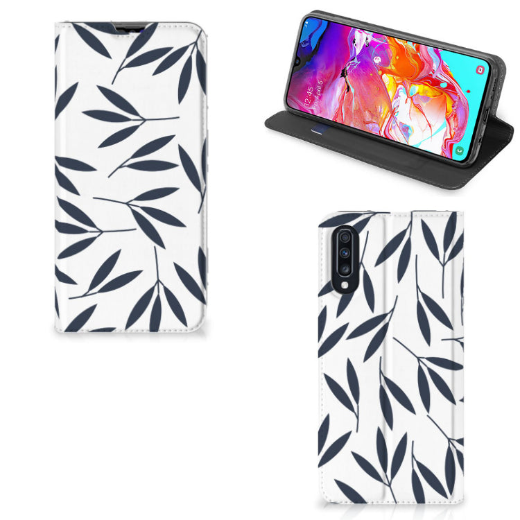 Samsung Galaxy A70 Smart Cover Leaves Blue