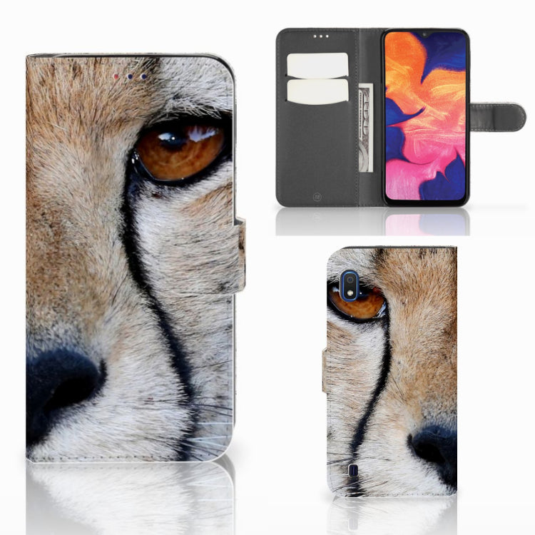 Samsung Galaxy A10 Telefoonhoesje met Pasjes Cheetah