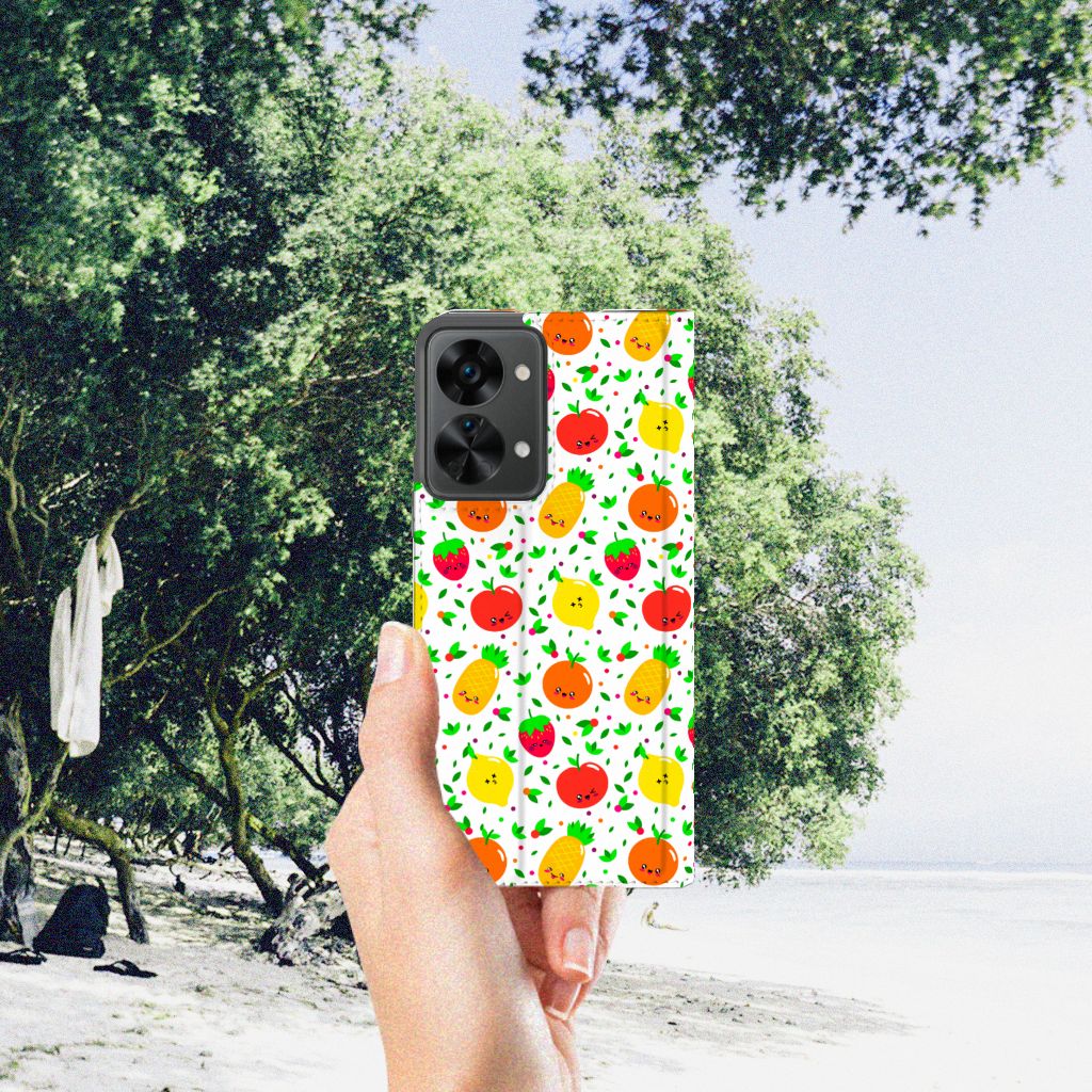 OnePlus Nord 2T Flip Style Cover Fruits - B2C Telecom