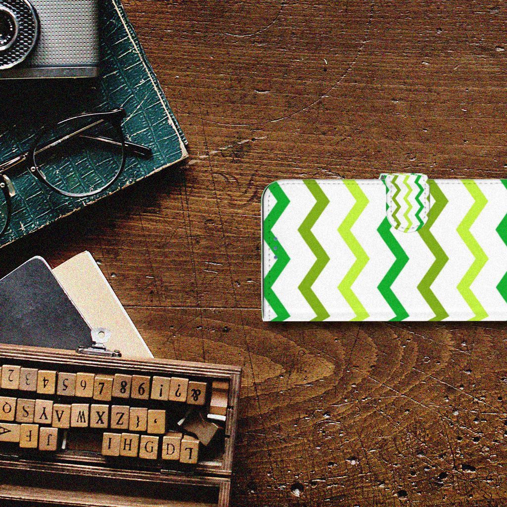 Xiaomi 11 Lite 5G NE | Mi 11 Lite Telefoon Hoesje Zigzag Groen