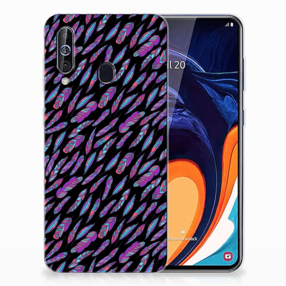Samsung Galaxy A60 TPU bumper Feathers Color
