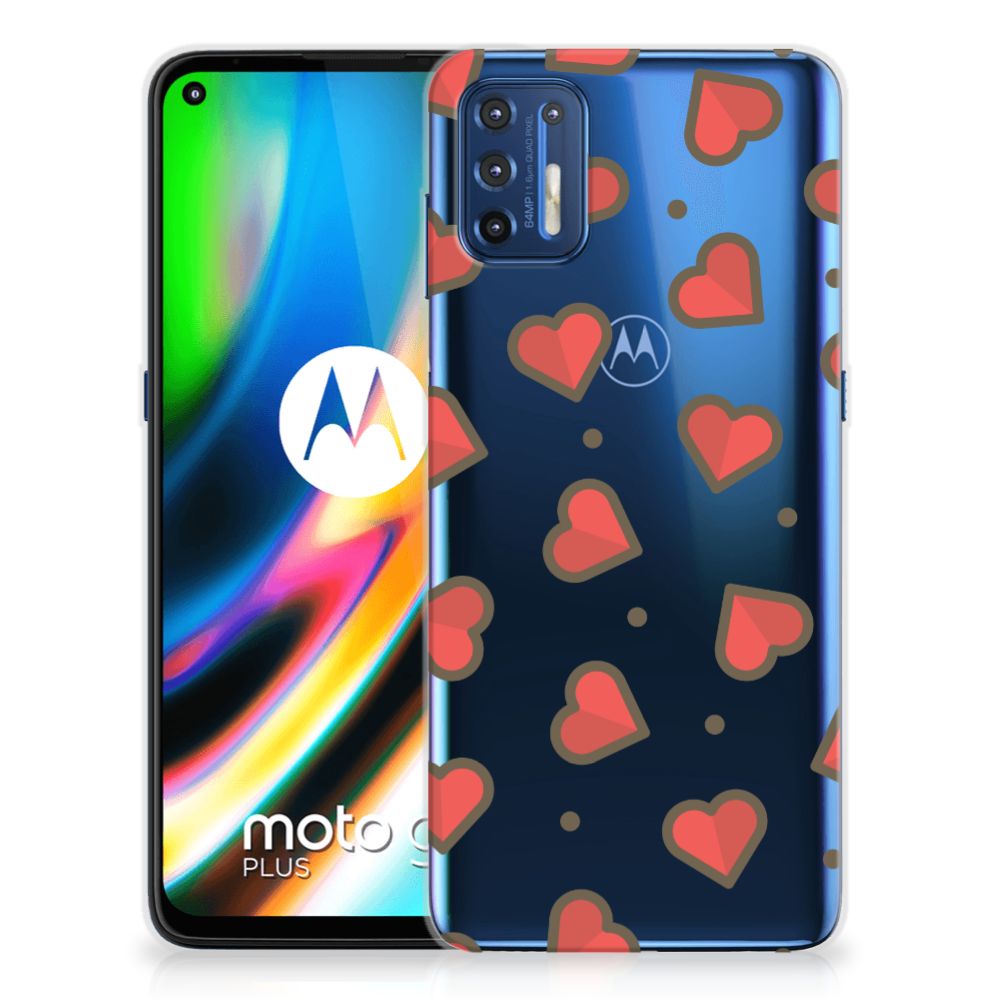 Motorola Moto G9 Plus TPU bumper Hearts B2C Telecom