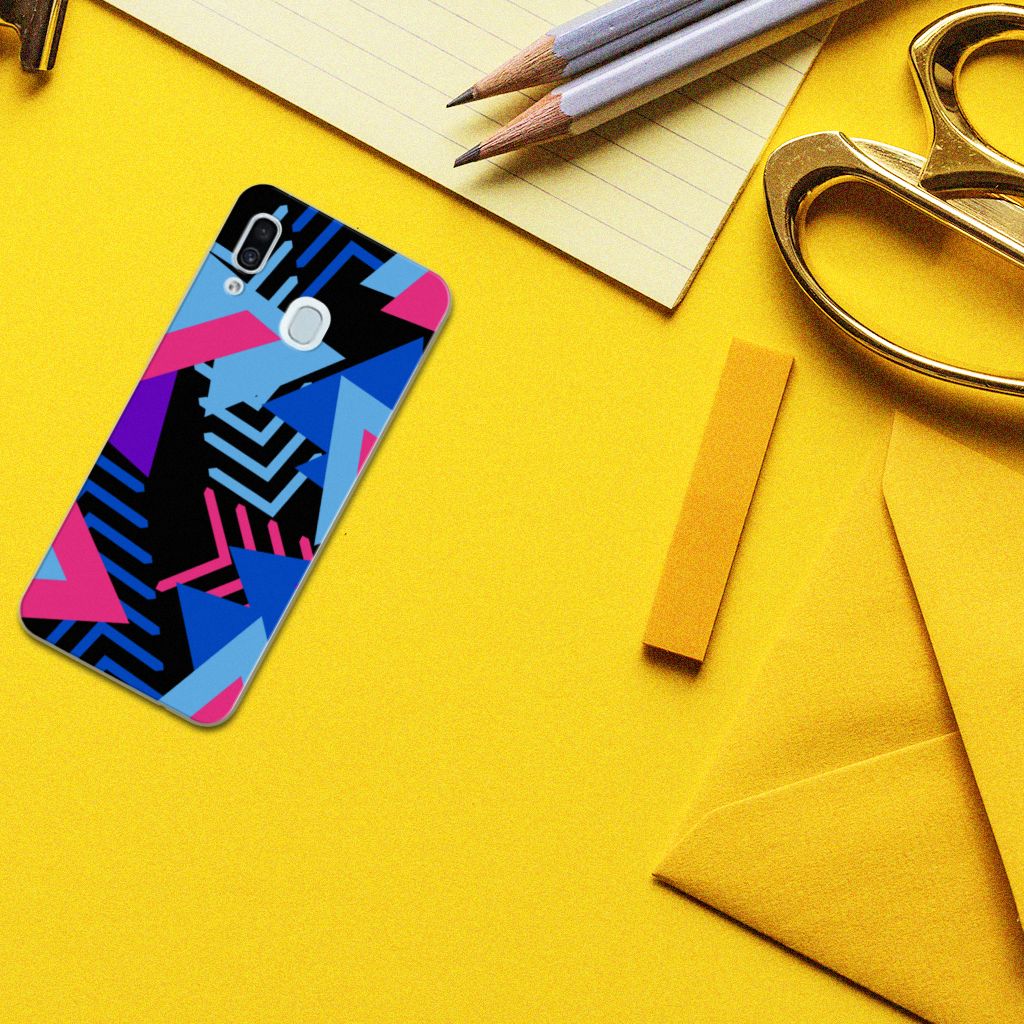 Samsung Galaxy A30 TPU Hoesje Funky Triangle