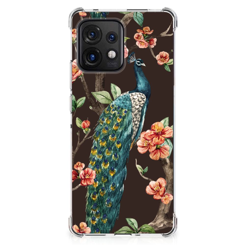 Motorola Edge 40 Pro Case Anti-shock Pauw met Bloemen
