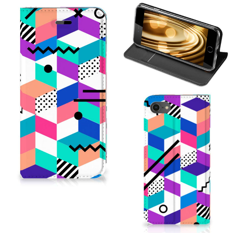 iPhone 7 | 8 | SE (2020) | SE (2022) Stand Case Blokken Kleurrijk
