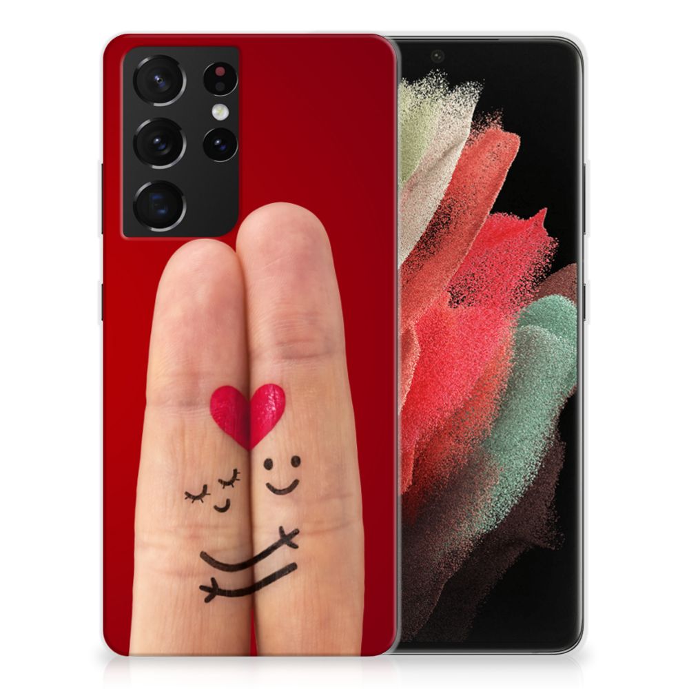 Samsung Galaxy S21 Ultra Silicone Back Cover Liefde - Origineel Romantisch Cadeau B2C Telecom