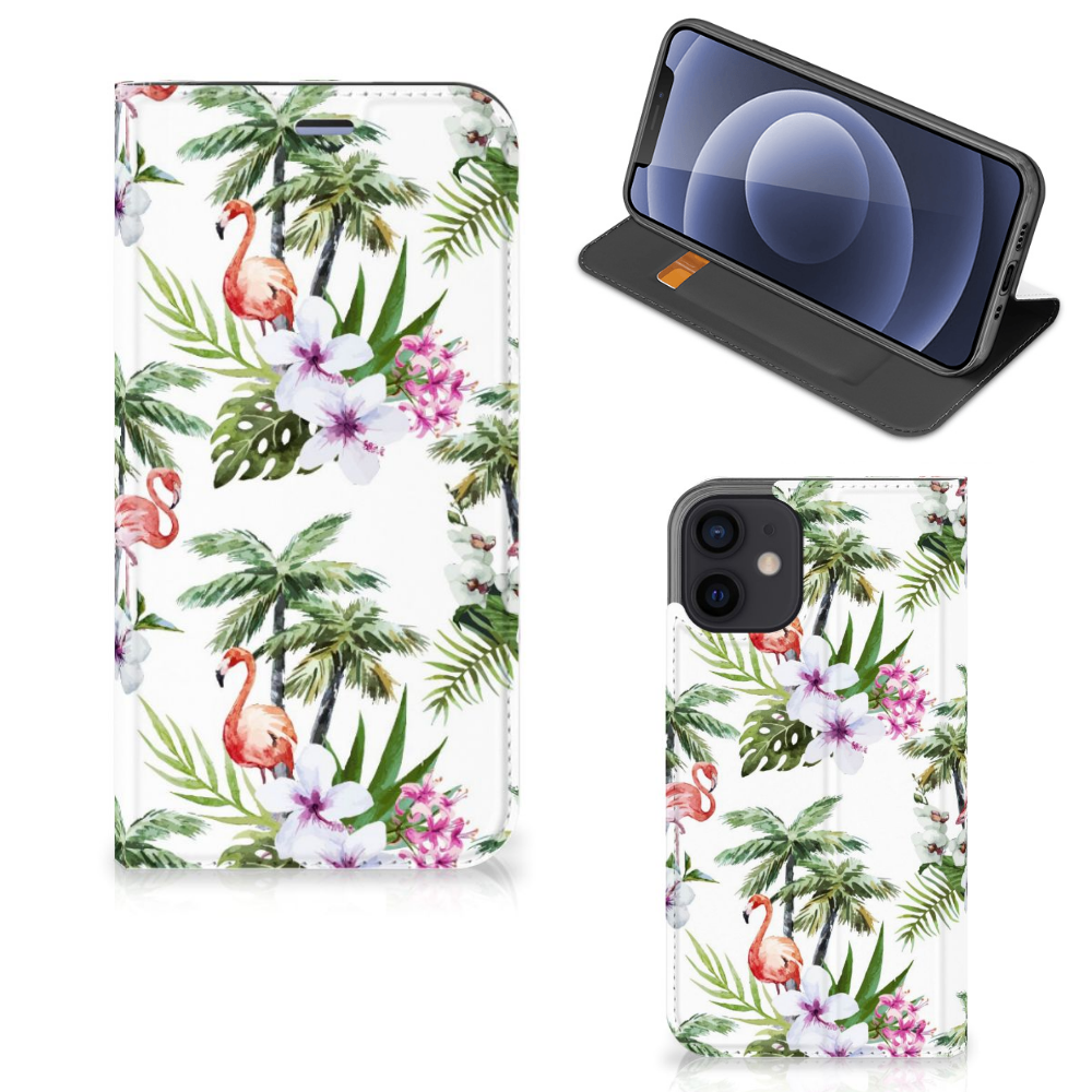 iPhone 12 Mini Hoesje maken Flamingo Palms - B2C Telecom