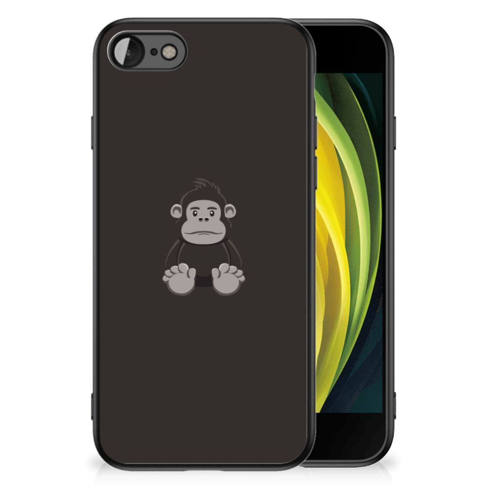 iPhone SE 2022 | SE 2020 | 7/8 Hoesje Gorilla met schokabsorberend ontwerp en unieke aap illustratie.