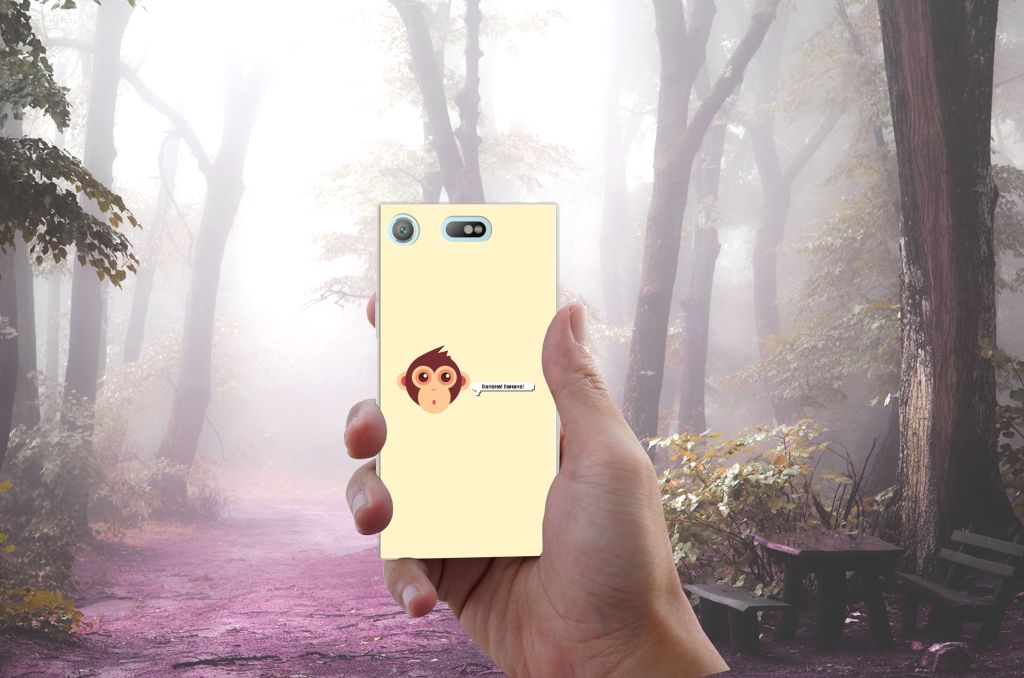 Sony Xperia XZ1 Compact Telefoonhoesje met Naam Monkey