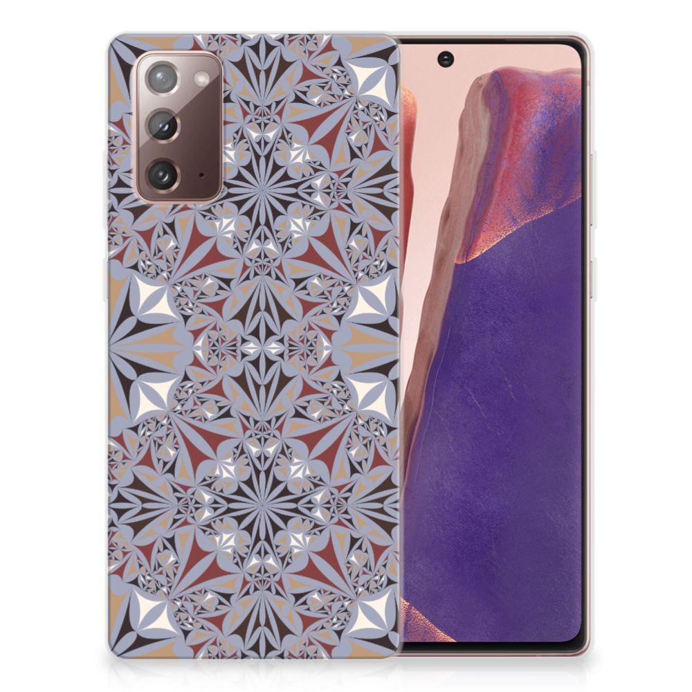 Samsung Note 20 TPU Siliconen Hoesje Flower Tiles