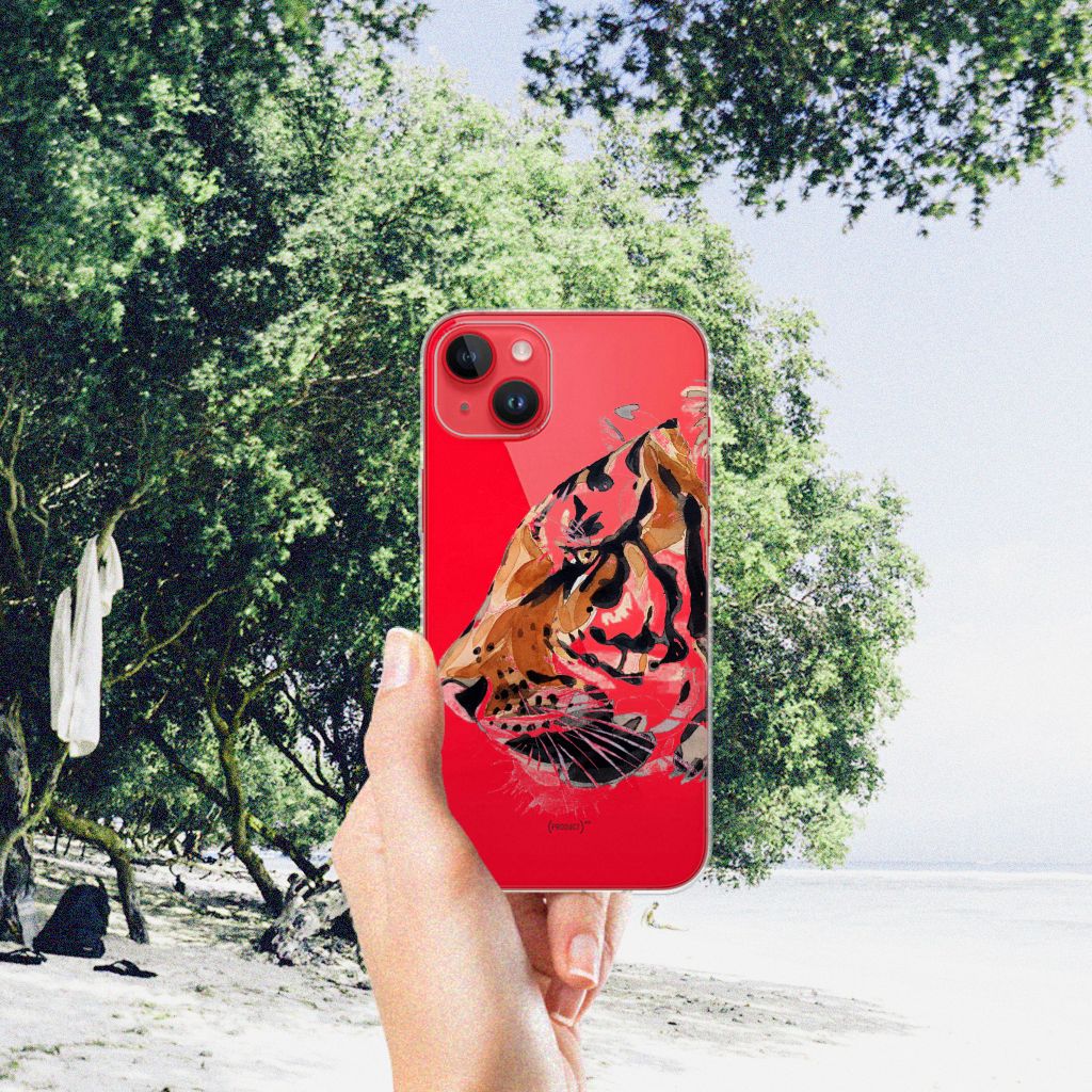 Hoesje maken iPhone 14 Plus Watercolor Tiger B2C Telecom