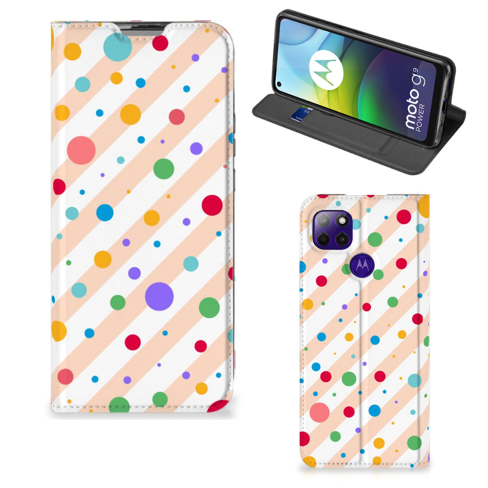 Motorola Moto G9 Power Hoesje met Magneet Dots