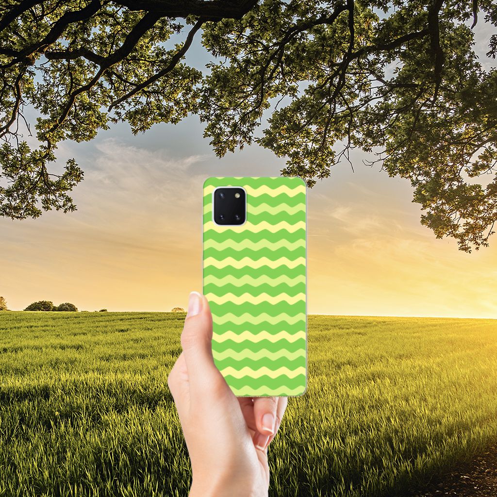 Samsung Galaxy Note 10 Lite TPU bumper Waves Green B2C Telecom