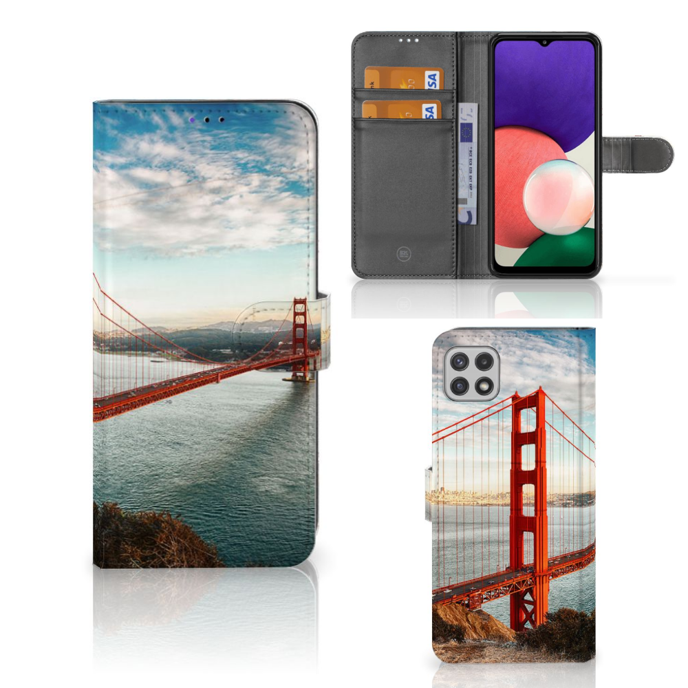 Samsung Galaxy A22 5G Flip Cover Golden Gate Bridge