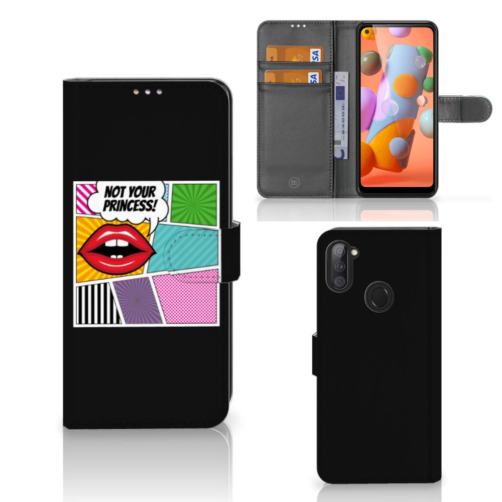 Samsung Galaxy M11 | A11 Wallet Case met Pasjes Popart Princess