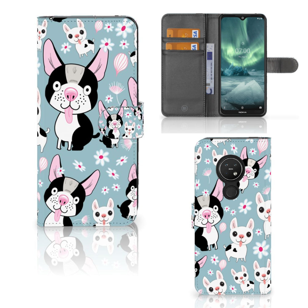 Nokia 7.2 | Nokia 6.2 Telefoonhoesje met Pasjes Hondjes