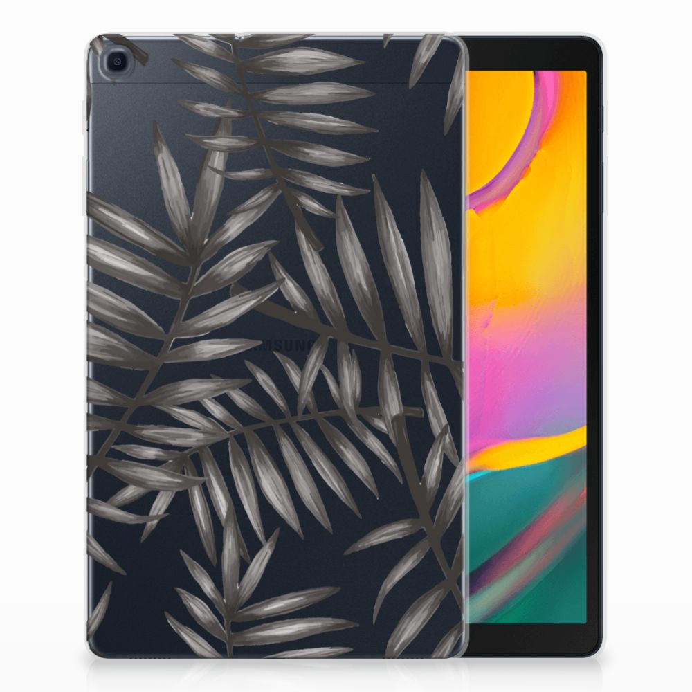 Samsung Galaxy Tab A 10.1 (2019) Siliconen Hoesje Leaves Grey