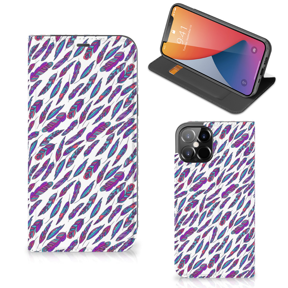 iPhone 12 Pro Max Hoesje met Magneet Feathers Color - B2C Telecom