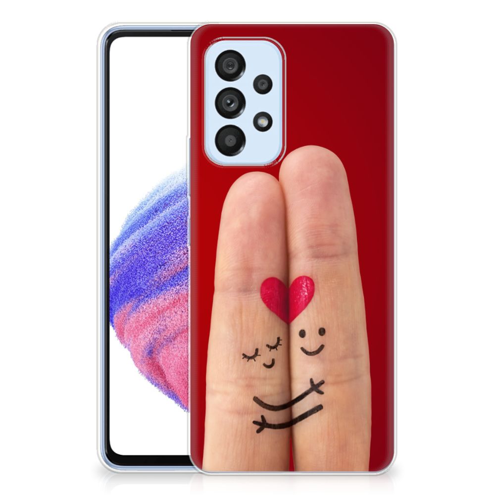 Samsung Galaxy A53 5G Silicone Back Cover Liefde - Origineel Romantisch Cadeau