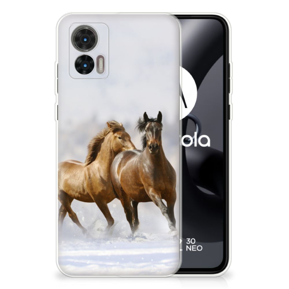 Motorola Edge 30 Neo TPU Hoesje Paarden B2C Telecom