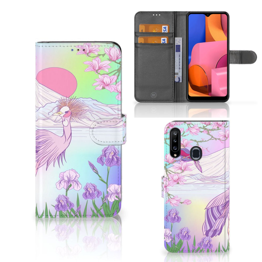 Samsung Galaxy A20s Telefoonhoesje met Pasjes Bird