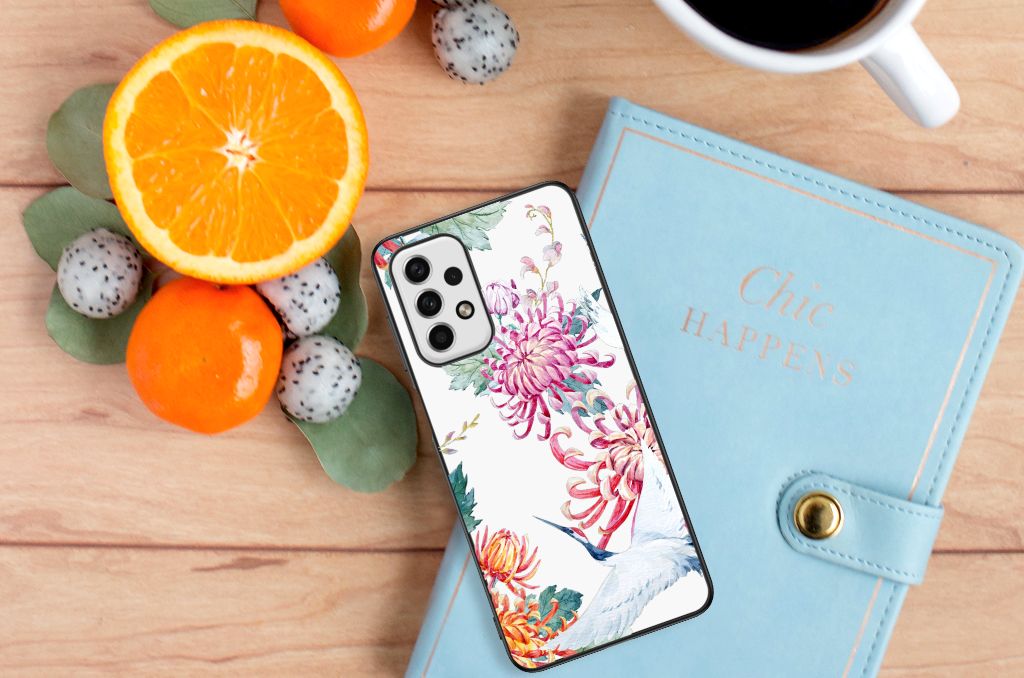 Samsung Galaxy A23 Dierenprint Telefoonhoesje Bird Flowers B2C Telecom