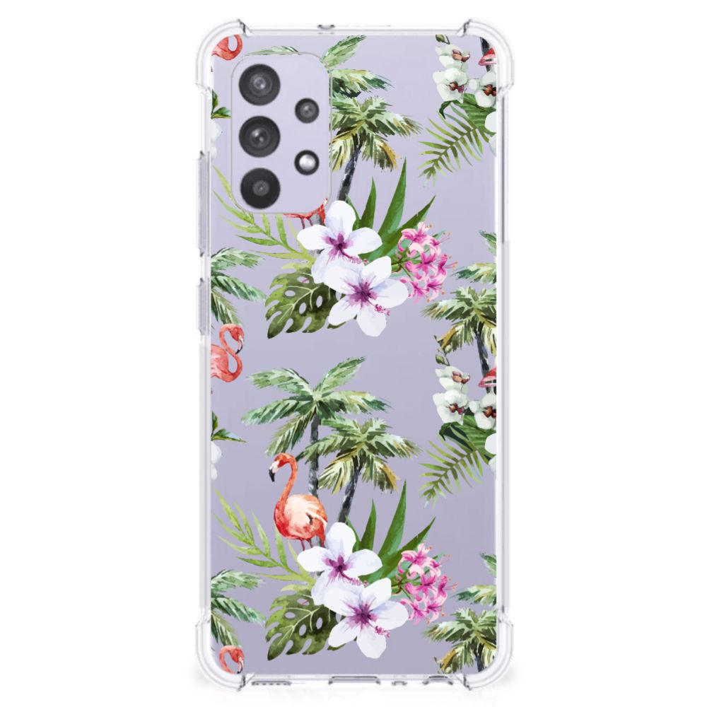 Samsung Galaxy A32 4G | A32 5G Enterprise Editie Case Anti-shock Flamingo Palms B2C Telecom