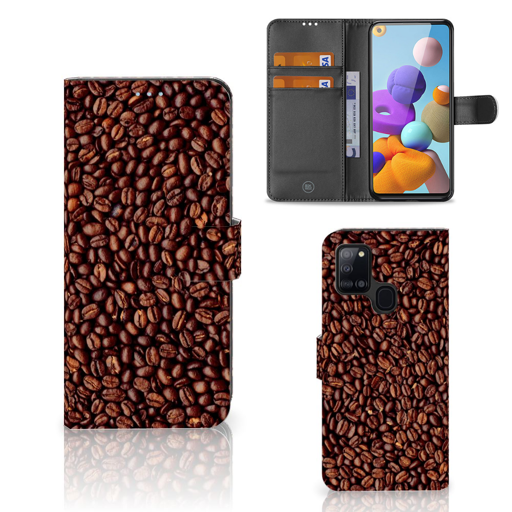 Samsung Galaxy A21s Book Cover Koffiebonen