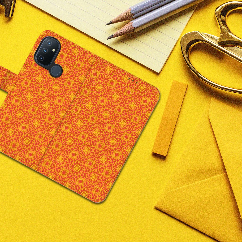 OnePlus Nord N100 Telefoon Hoesje Batik Oranje