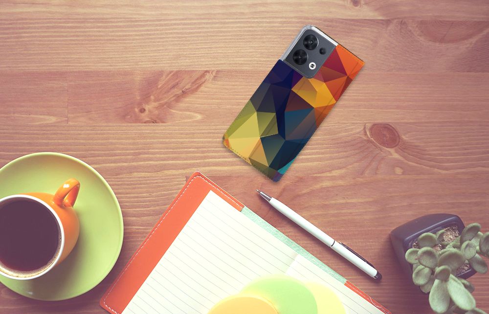 OPPO Reno8 Stand Case Polygon Color - B2C Telecom