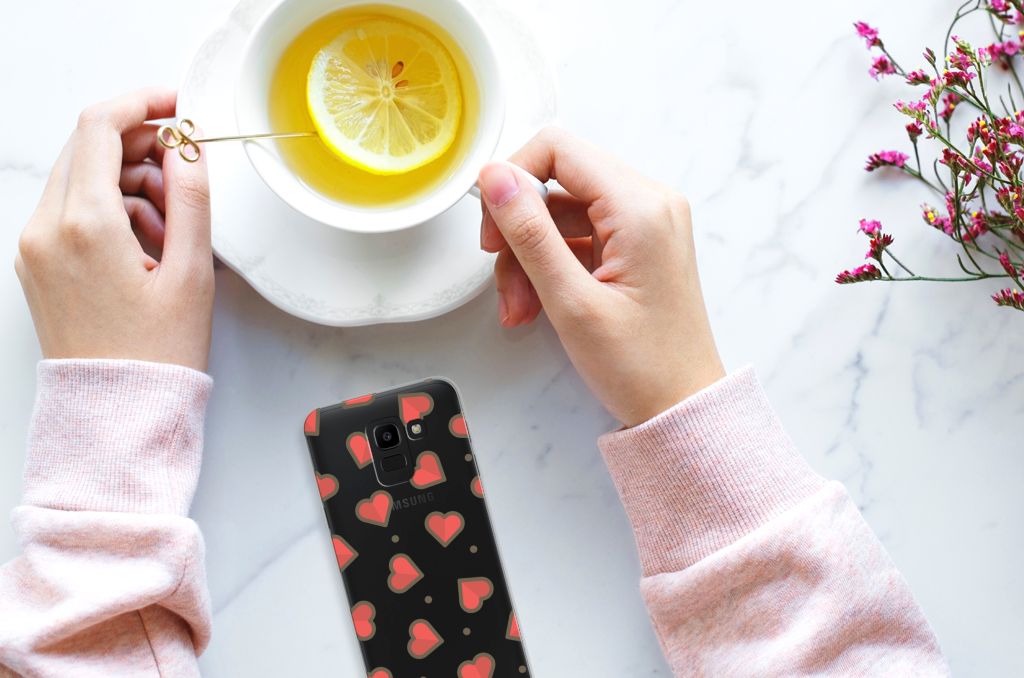 Samsung Galaxy J6 2018 TPU bumper Hearts