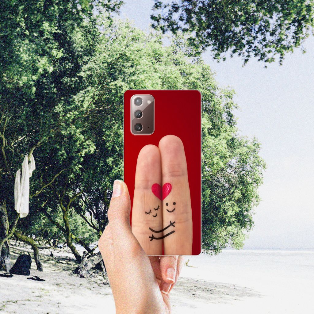 Samsung Note 20 Silicone Back Cover Liefde - Origineel Romantisch Cadeau B2C Telecom