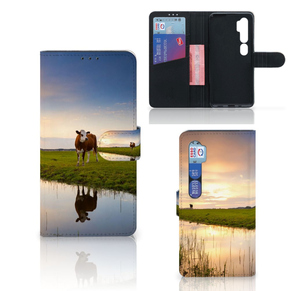 Xiaomi Mi Note 10 Pro Telefoonhoesje met Pasjes Koe