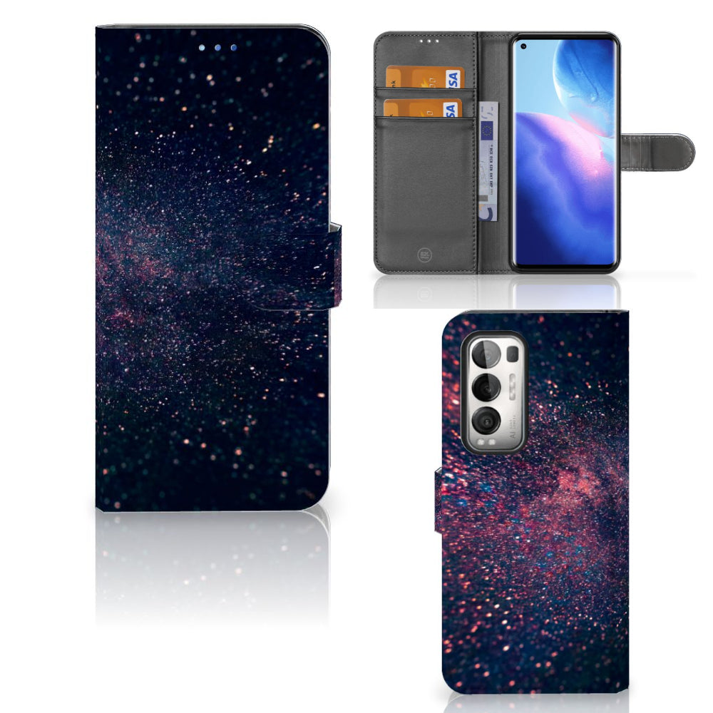 OPPO Find X3 Neo 5G Book Case Stars