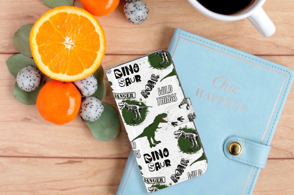 Telefoonhoesje met Pasjes voor Samsung Galaxy A52 Dinosaurus