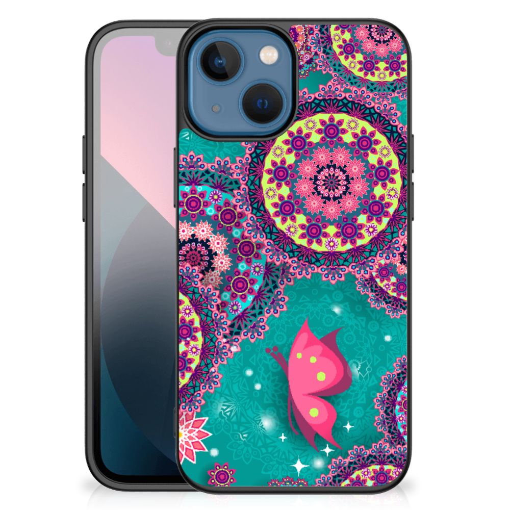 Apple iPhone 13 mini Leuk Telefoonhoesje Cirkels en Vlinders