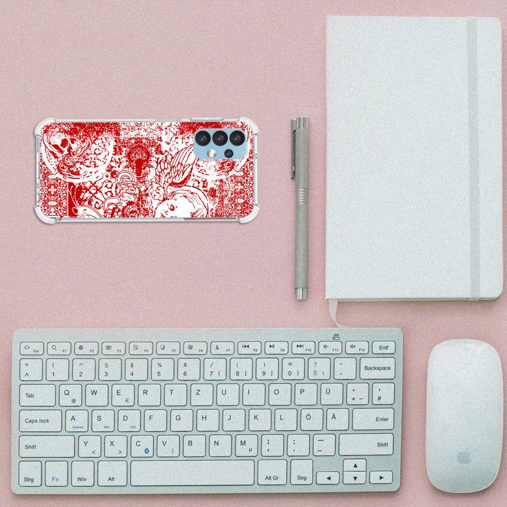 Extreme Case Samsung Galaxy A13 (4G) Angel Skull Rood B2C Telecom