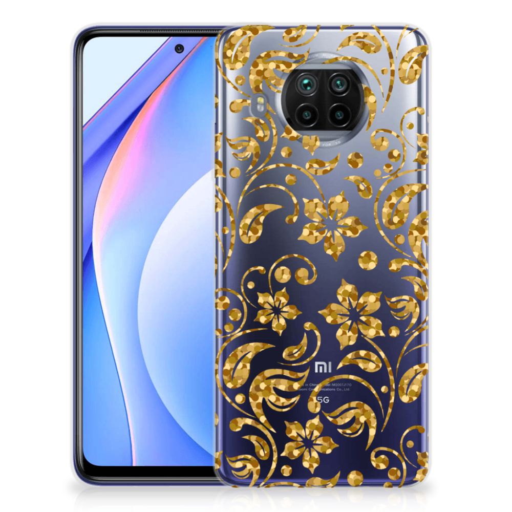 Xiaomi Mi 10T Lite TPU Case Gouden Bloemen B2C Telecom