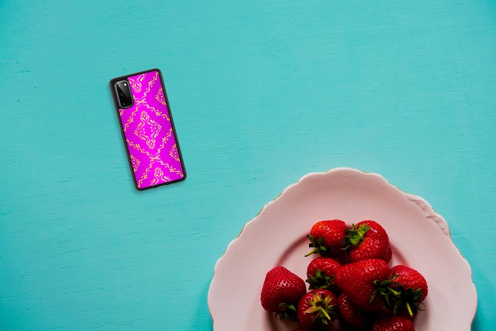 Hoesje TPU Samsung Galaxy S20 Barok Roze B2C Telecom