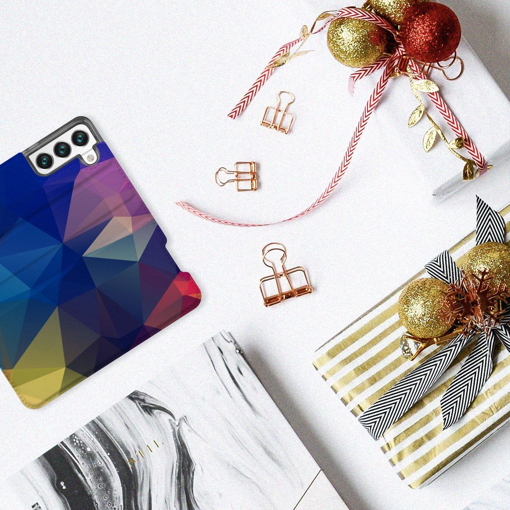 Samsung Galaxy S22 Stand Case Polygon Dark - B2C Telecom