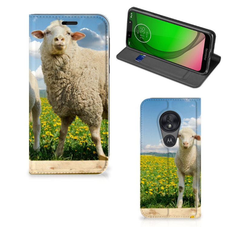 Motorola Moto G7 Play Hoesje maken Schaap en Lammetje - B2C Telecom
