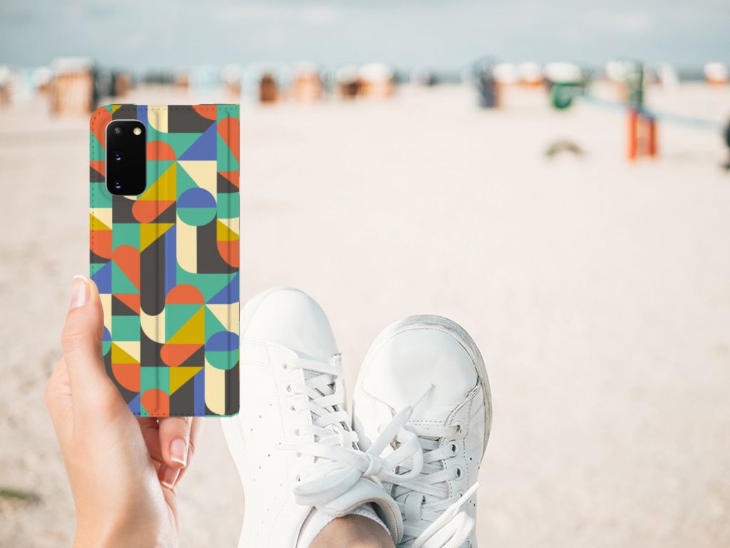 Samsung Galaxy S20 Hoesje met Magneet Funky Retro - B2C Telecom