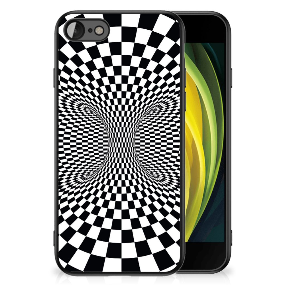 iPhone SE 2022 | SE 2020 | 7/8 Backcover Illusie with checkered optical illusion design